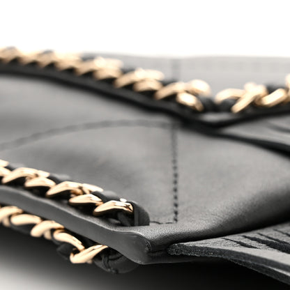 Chanel Calfskin Quilted Fringe Small Shopping Bag Black 9 of 10