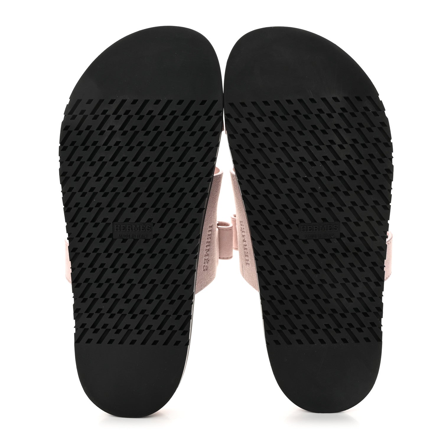 Hermes Suede Goatskin Womens Chypre Sandals Rose Porcelaine 5 of 8