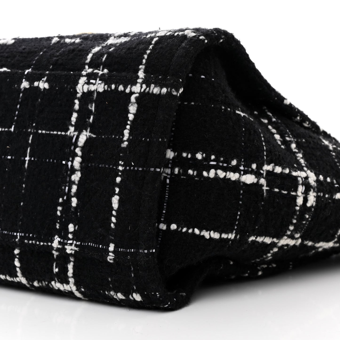 Tweed Medium Deauville Tote Black White Multicolor