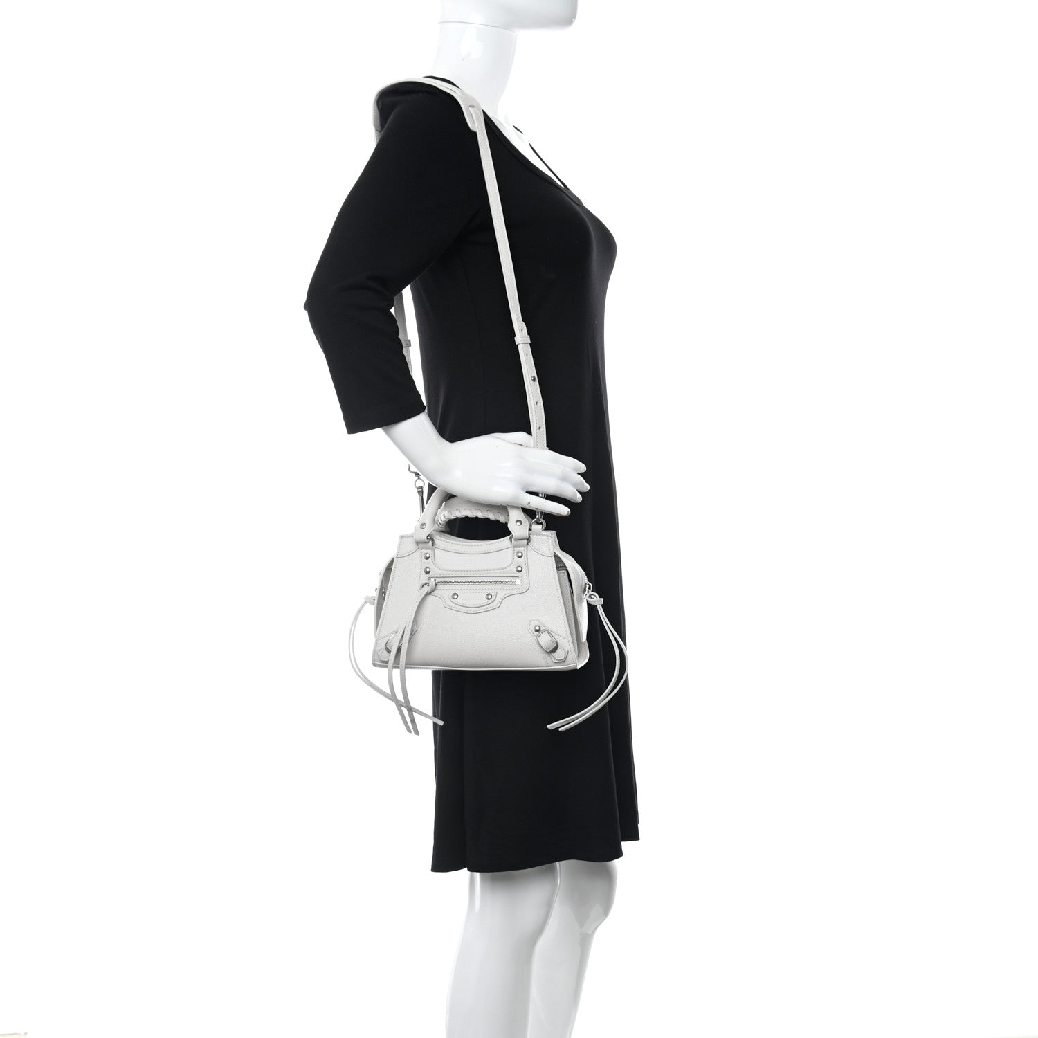 Balenciaga Smooth Calfskin Neo Classic Mini City Chalky White 2 of 15