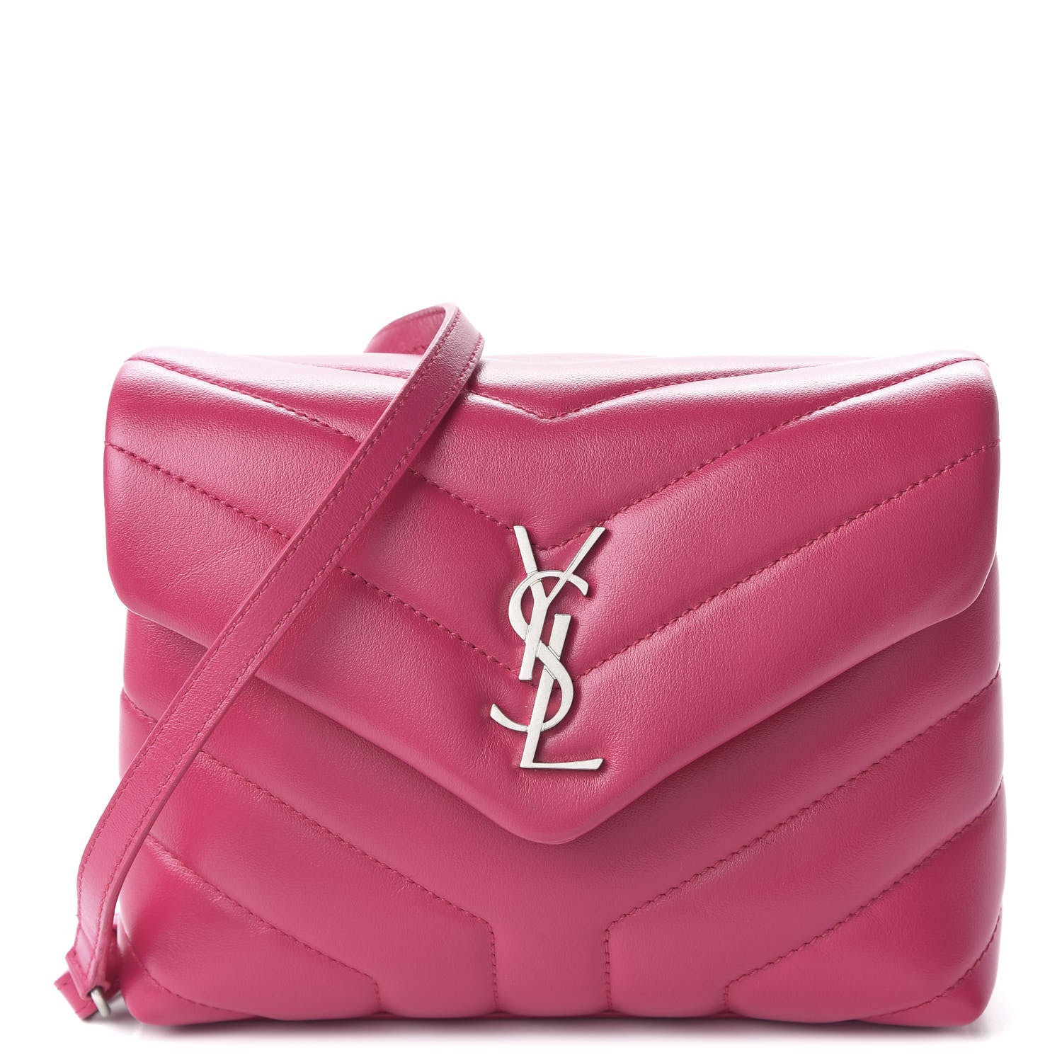 Saint Laurent Calfskin Y Quilted Monogram Toy Loulou Crossbody Bag Freesia 1 of 9