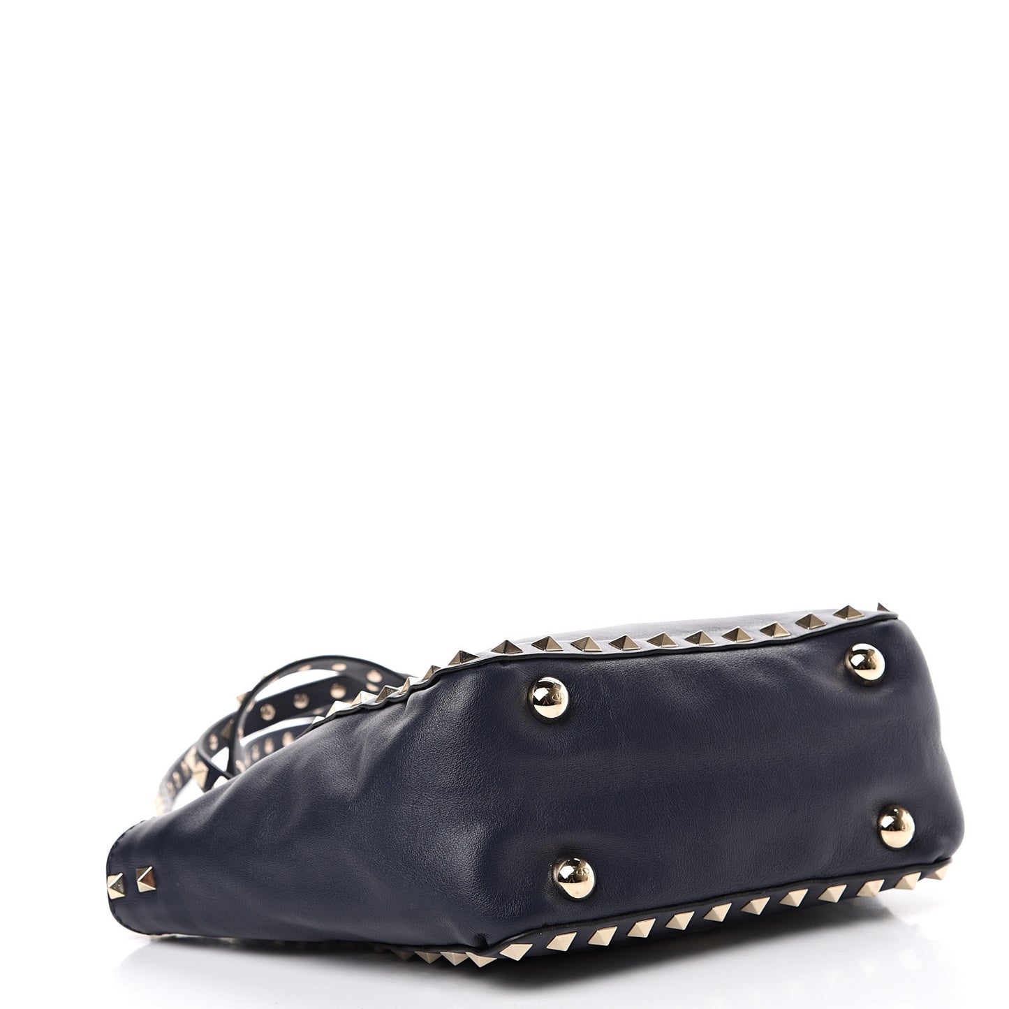 Vitello Mini Rockstud Tote Marine