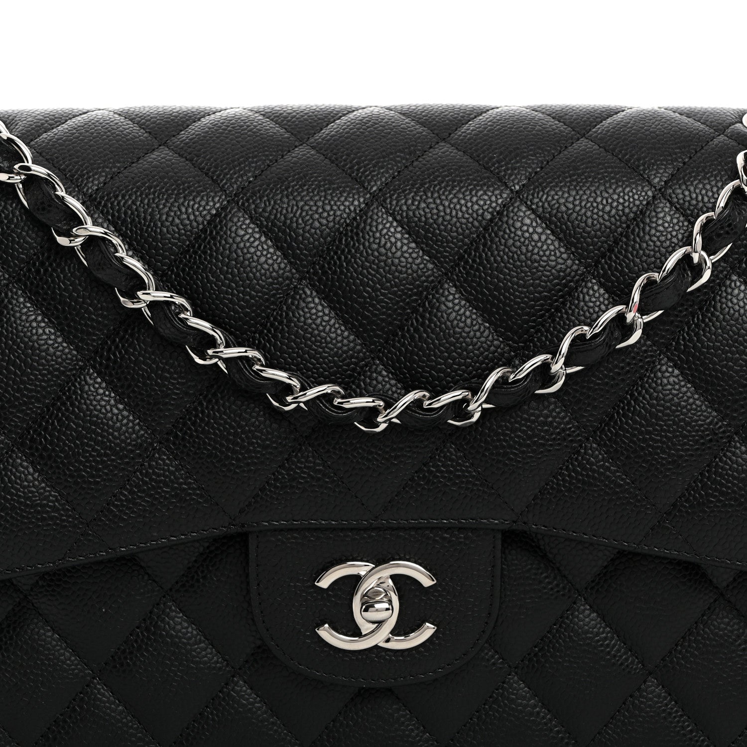 Chanel Caviar Quilted Jumbo Double Flap Black 8 of 10