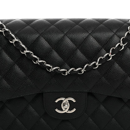 Chanel Caviar Quilted Jumbo Double Flap Black 8 of 10