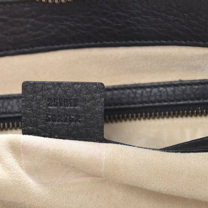 Gucci Pebbled Calfskin Medium 1973 Top Handle Satchel Black 7 of 12