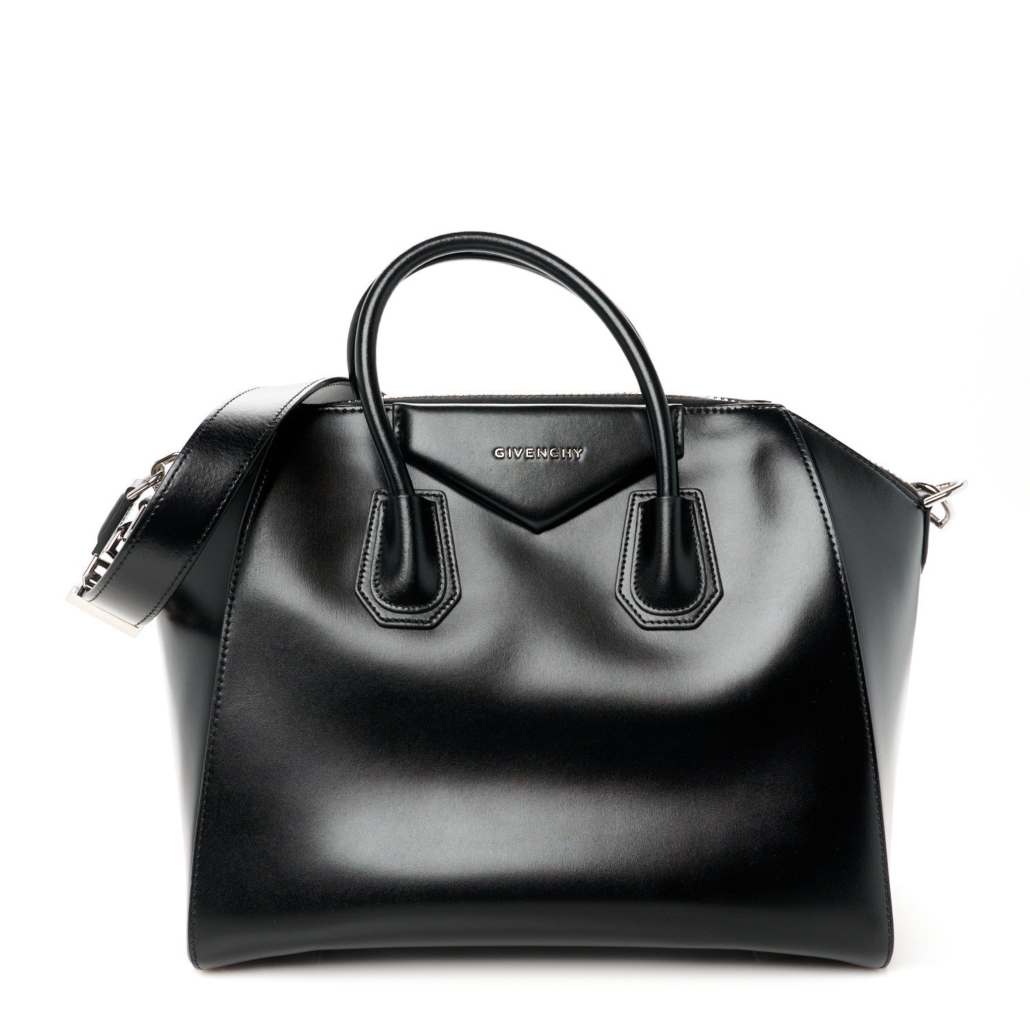 Givenchy Shiny Lord Calfskin Medium Antigona Black 1 of 11