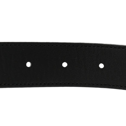 Gucci Calfskin Baguette Crystal Double G 30mm Belt 80 32 Black 5 of 5