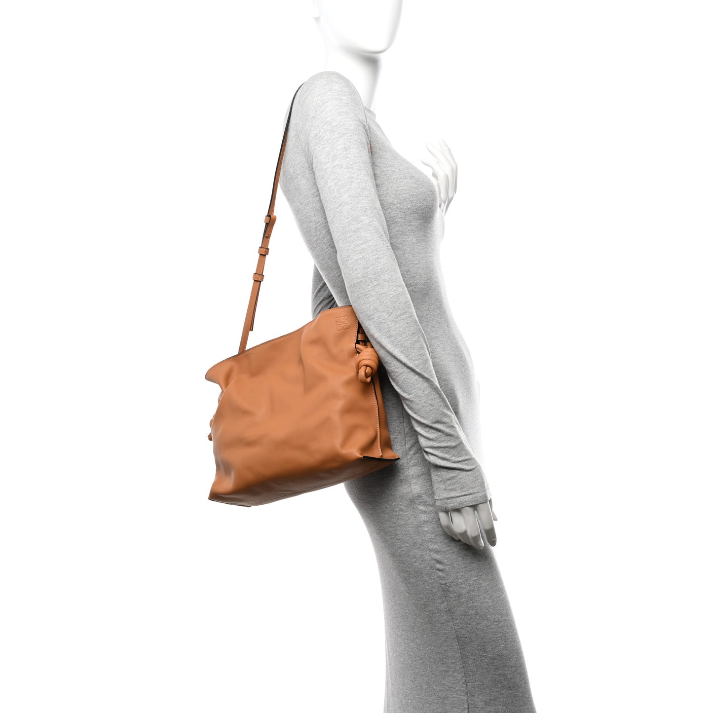 Nappa Flamenco Knot Clutch Warm Desert