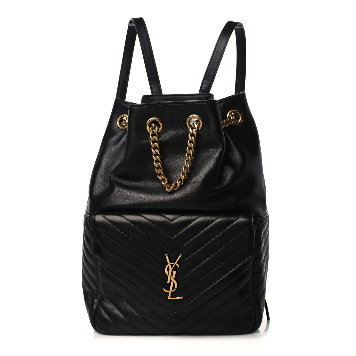 Lambskin Matelasse Monogram Joe Backpack Black