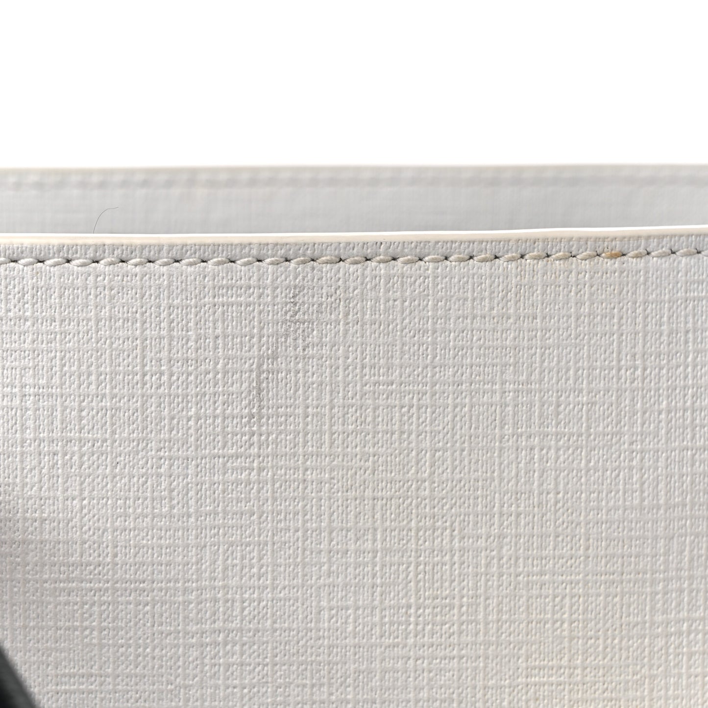 Calfskin Small Logo North South Shopping Tote White