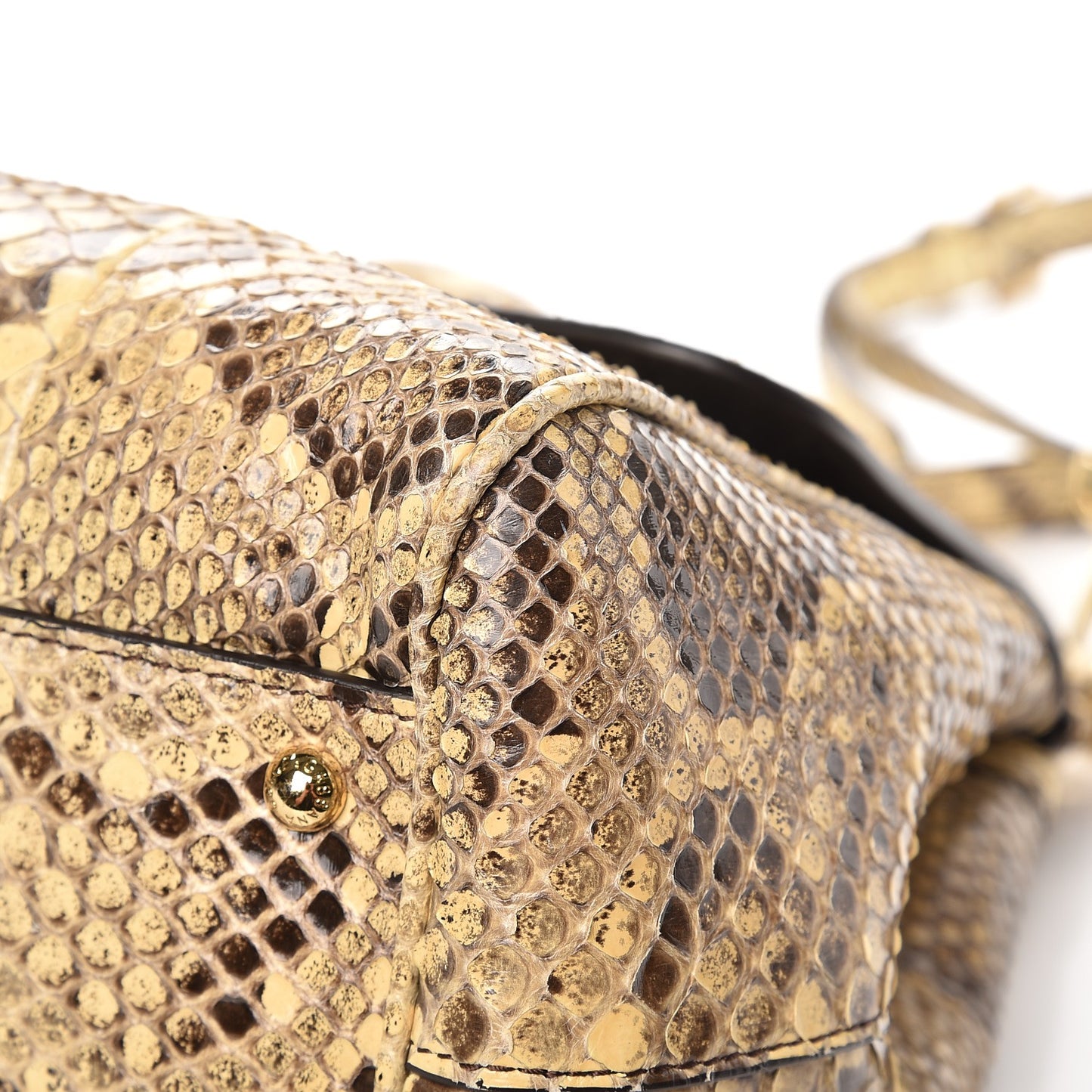 Python Large Miss Sicily Satchel Beige