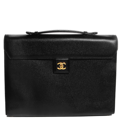 Chanel Caviar Briefcase Black 1 of 8