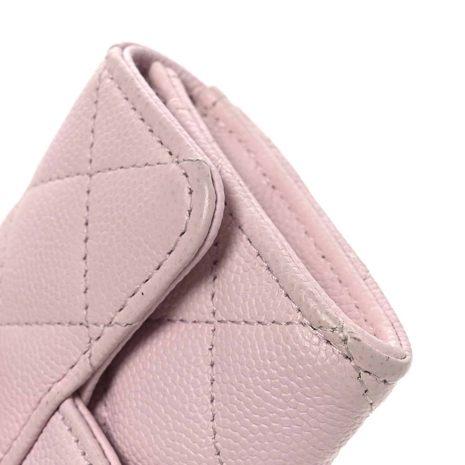 Chanel Caviar Quilted Flap Card Holder Wallet Light Pink 11 of 11