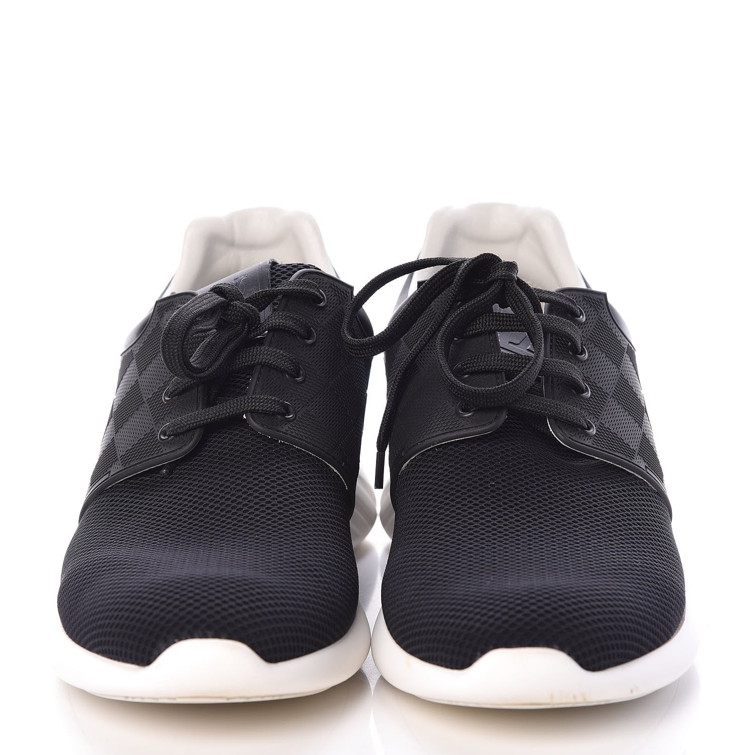 Louis Vuitton Rubber Mesh Suede Damier Fastlane Low Sneakers 6.5 Black 2 of 7