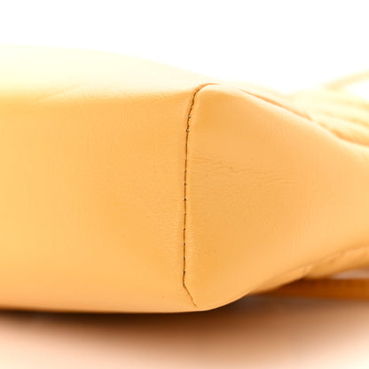 Chanel Shiny Crumpled Calfskin Quilted Mini 31 Shopping Bag Yellow 10 of 11