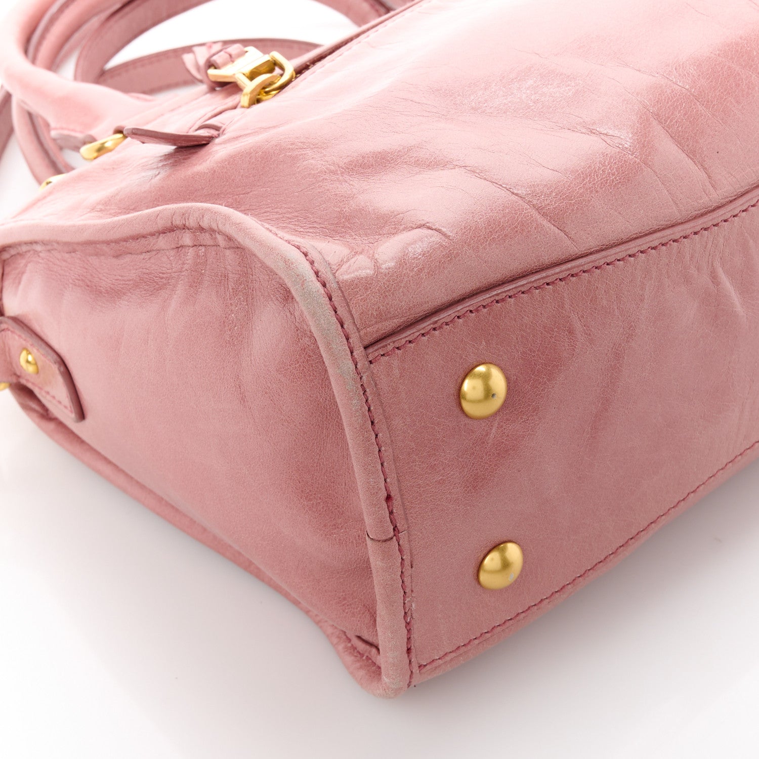 Miu Miu Vitello Shine Zip Tote Loto 9 of 10