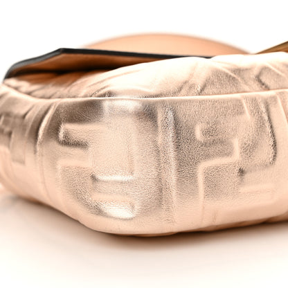 Fendi Vitello Laminato FF 1974 Embossed Baguette Rame 8 of 9