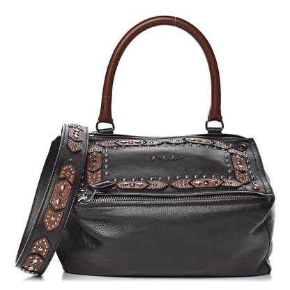 Givenchy Calfskin Small Studded Pandora Black Brown 1 of 10