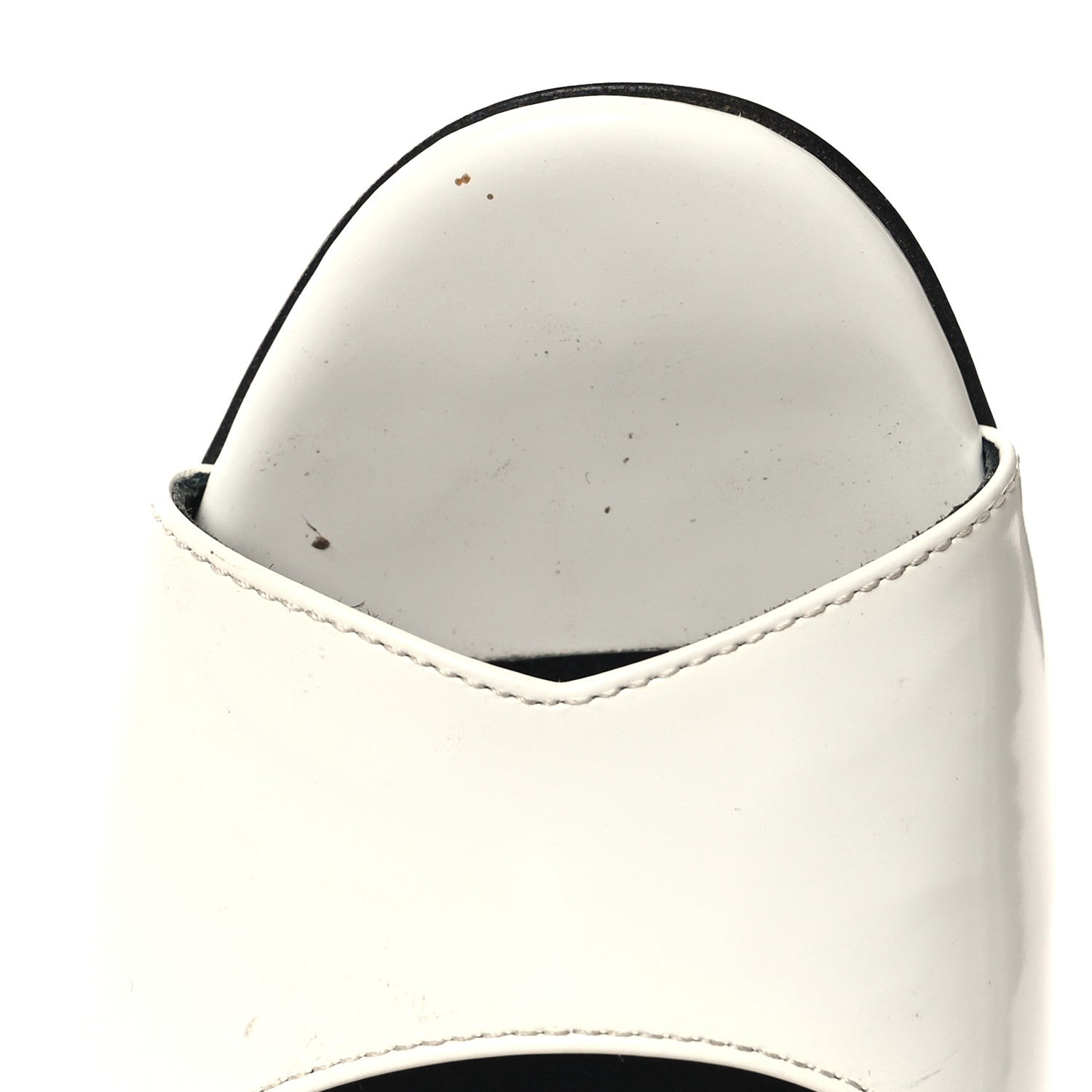 Gucci Polished Calfskin Scarlet High Heel Slide Sandals 39 Great White 9 of 11