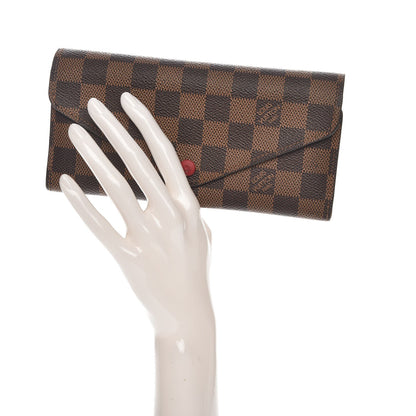Louis Vuitton Damier Ebene Josephine Wallet Red 2 of 9