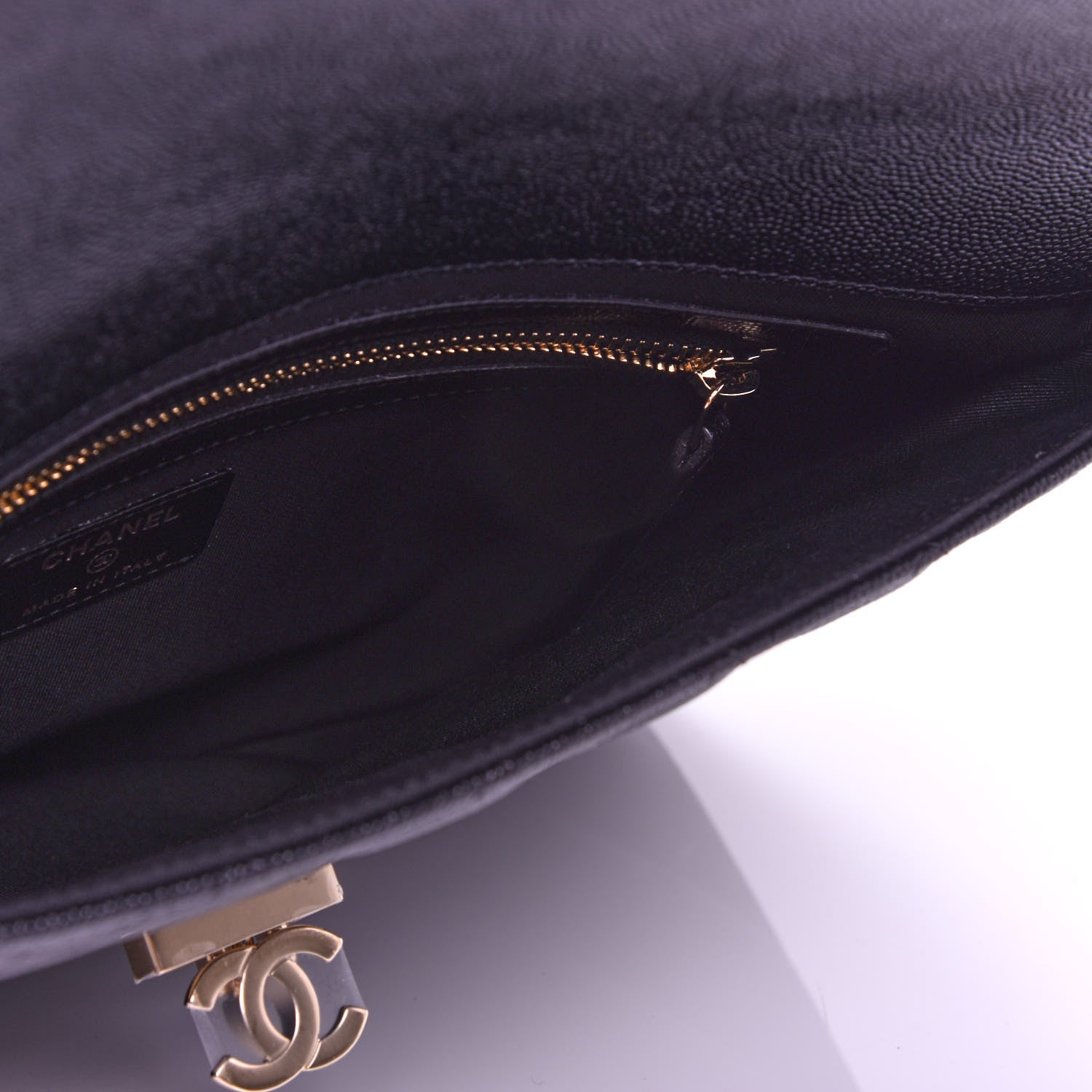Chanel Caviar Quilted Medium Golden Class Pouch Black 5 of 8