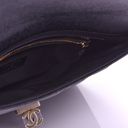 Chanel Caviar Quilted Medium Golden Class Pouch Black 5 of 8