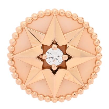 Christian Dior 18K Rose Gold Diamond Medium Pink Opal Medium Rose Des Vents Single Earring 1 of 4