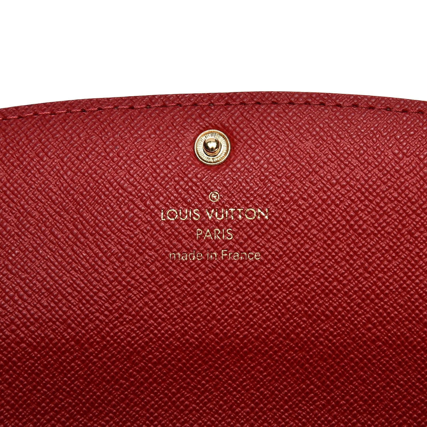 Louis Vuitton Damier Ebene Emilie Wallet Red 5 of 14