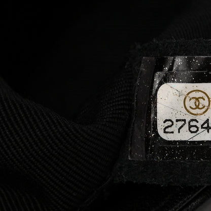 Chanel Lambskin Cotton Woven Medium Boy Flap Black 7 of 10