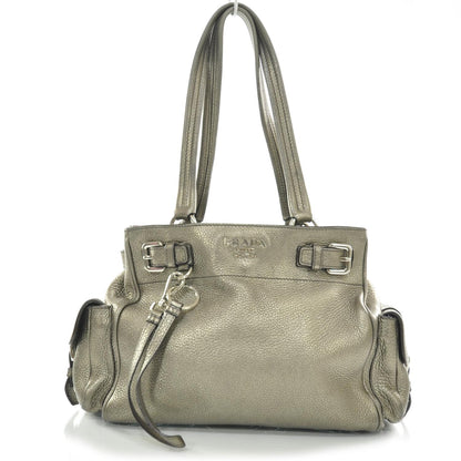 Prada Calfskin Tote Silver 1 of 9