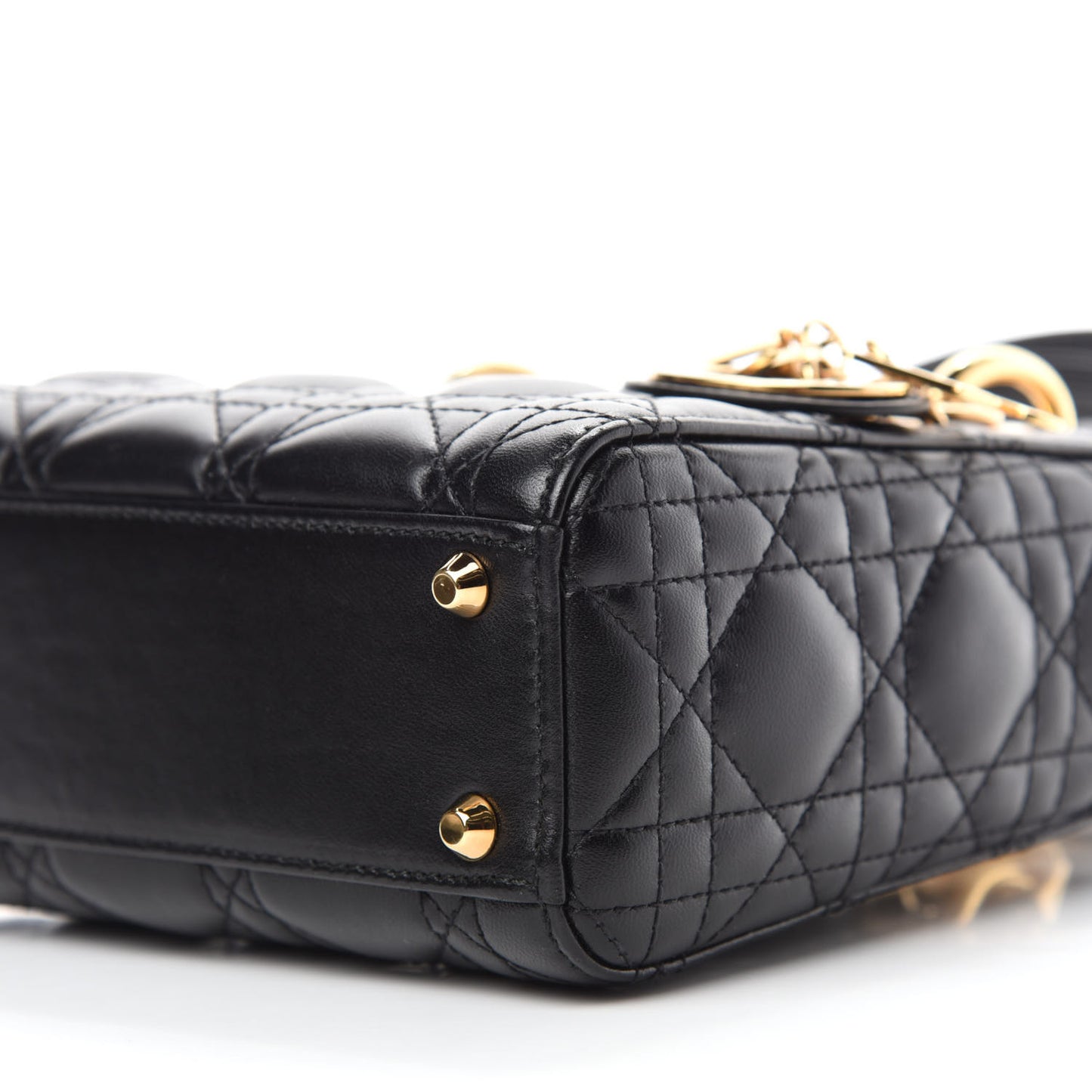 Lambskin Cannage Mini Lady Dior Black