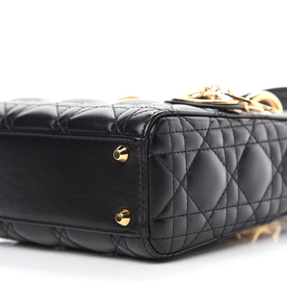 Christian Dior Lambskin Cannage Mini Lady Dior Black 10 of 21