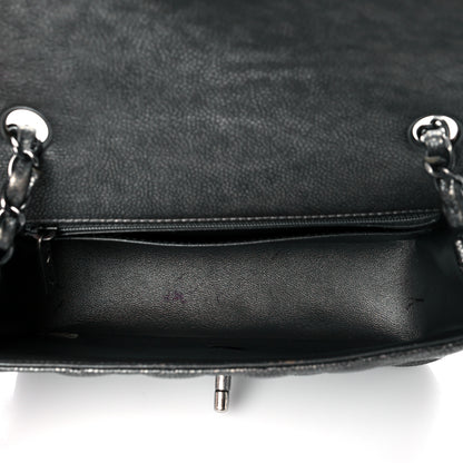 Chanel Metallic Caviar Quilted Mini Rectangular Flap Dark Grey 4 of 10