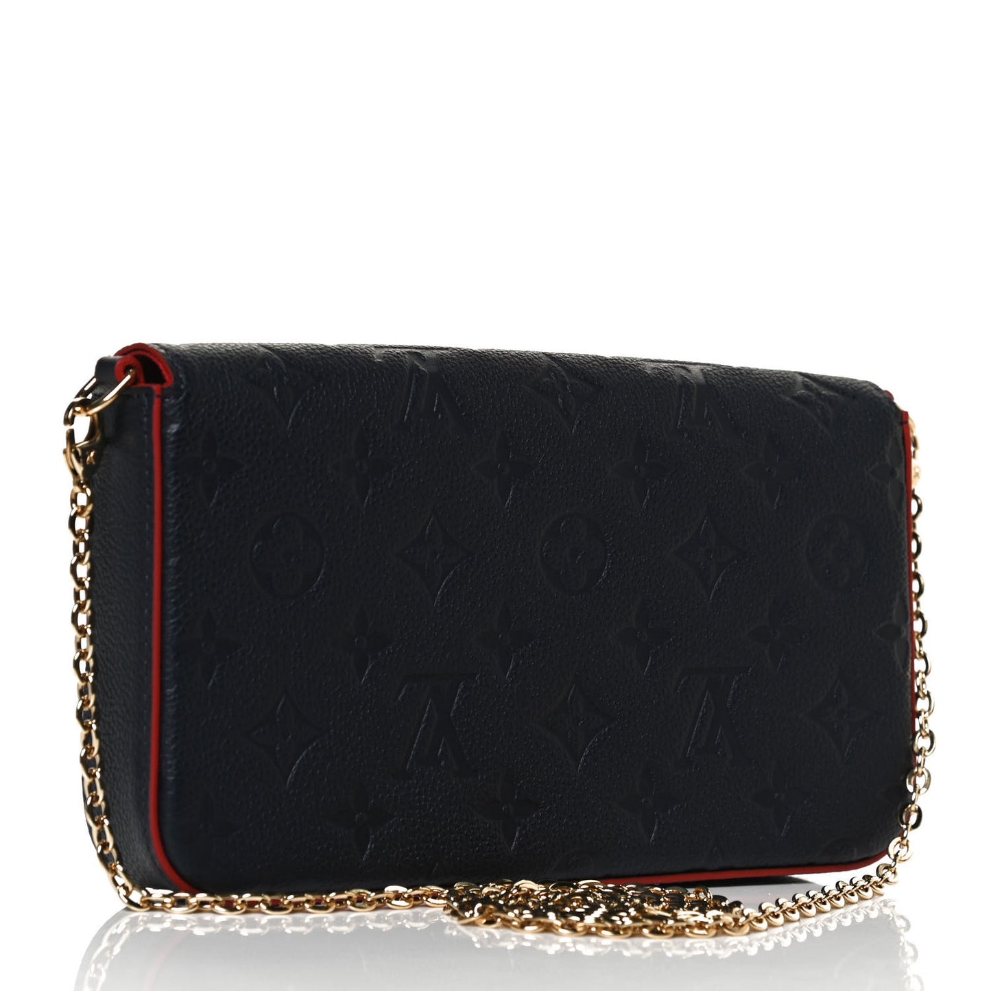 Empreinte Pochette Felicie Chain Wallet Marine Rouge