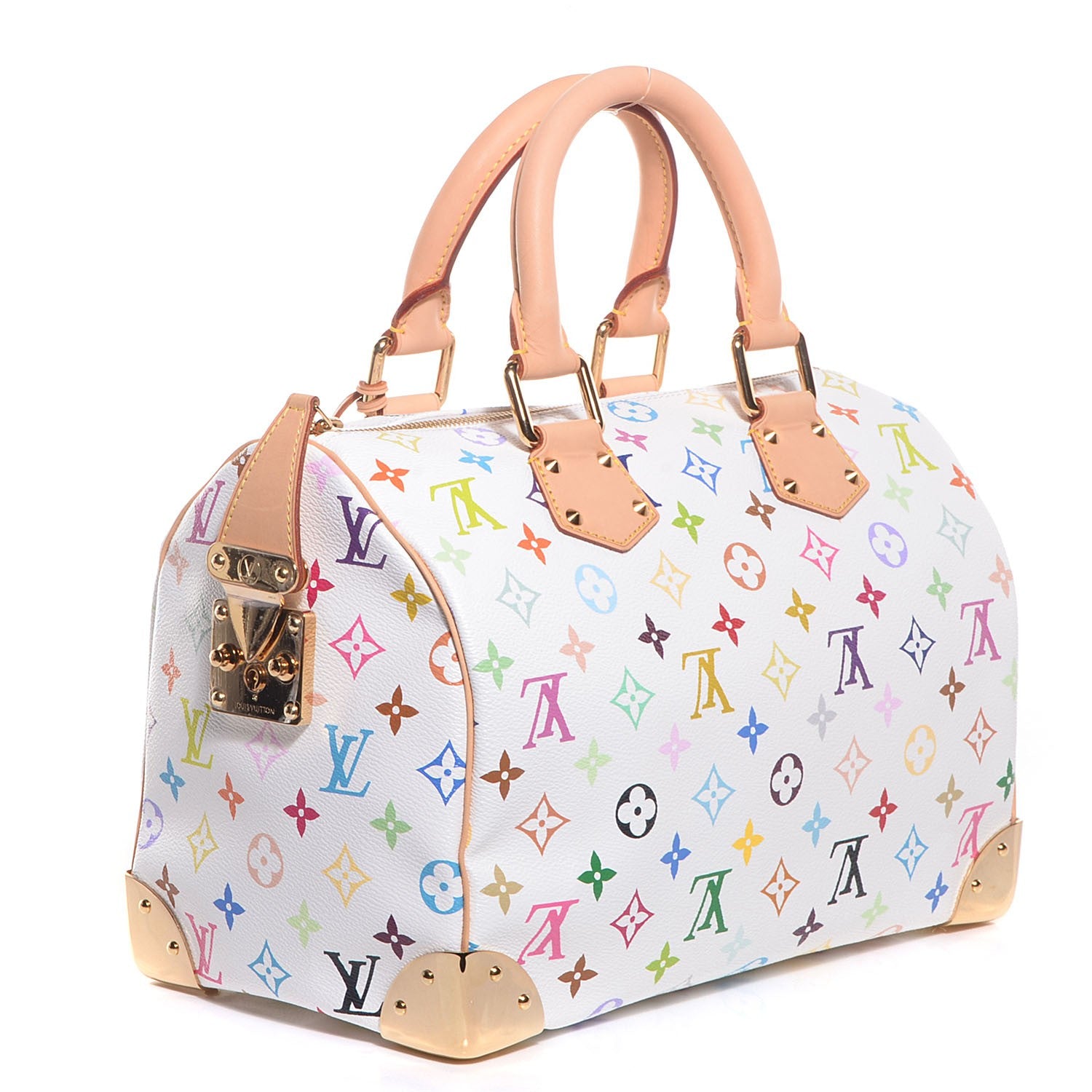 Louis Vuitton Monogram Multicolor Speedy 30 White 3 of 8