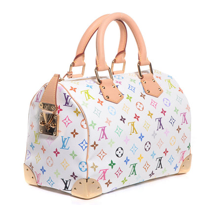 Louis Vuitton Monogram Multicolor Speedy 30 White 3 of 8