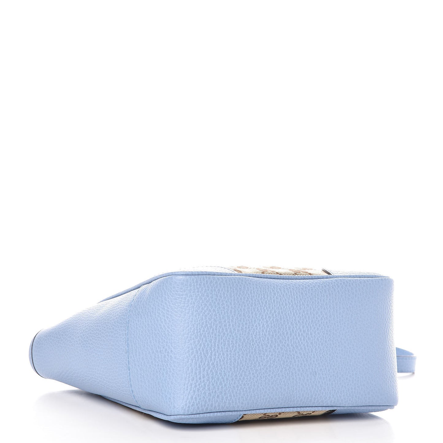 Monogram Dollar Calfskin Small Bree Tote Beige Ebony Mineral Blue