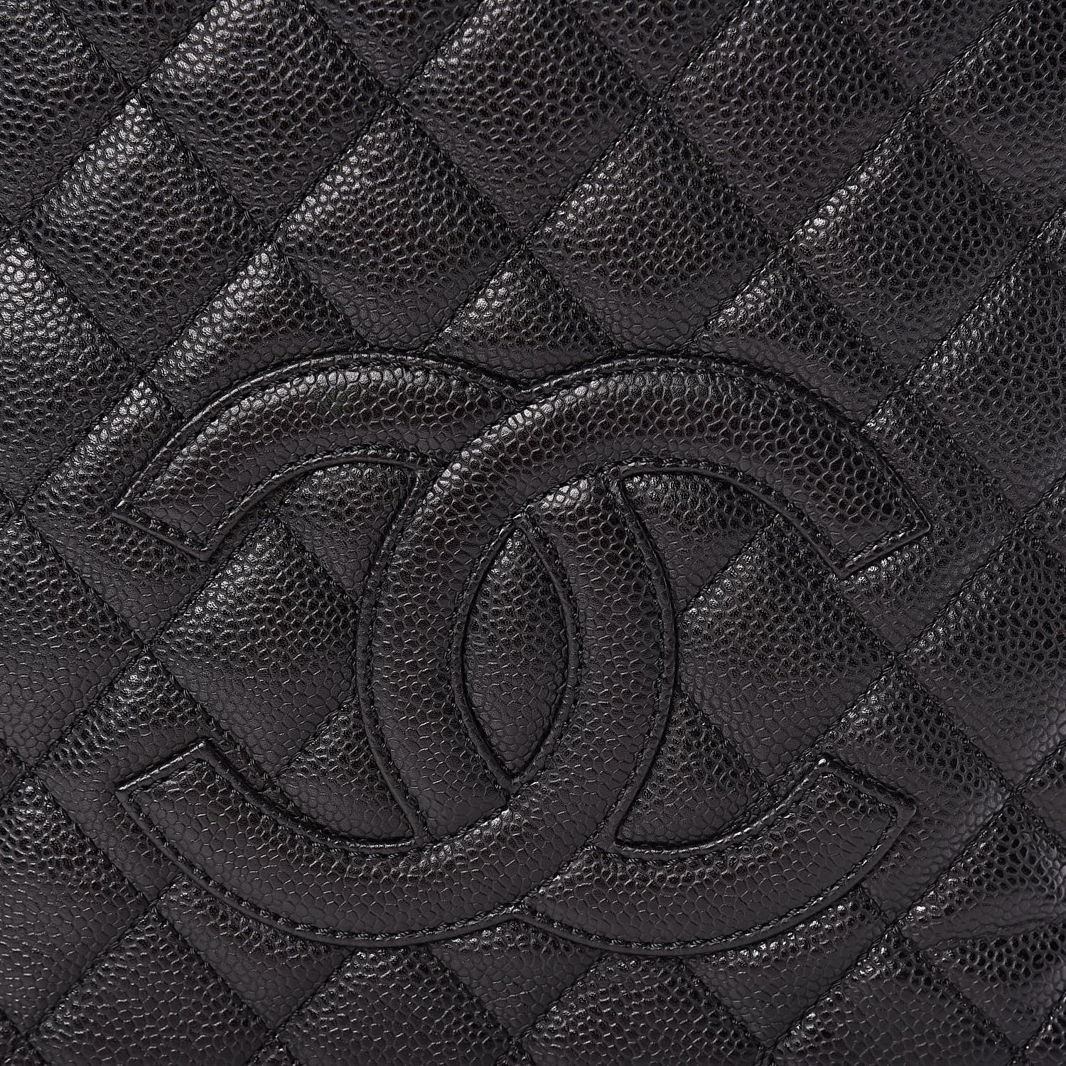 Chanel Caviar Quilted Petit Shopping Tote PST Black 10 of 12