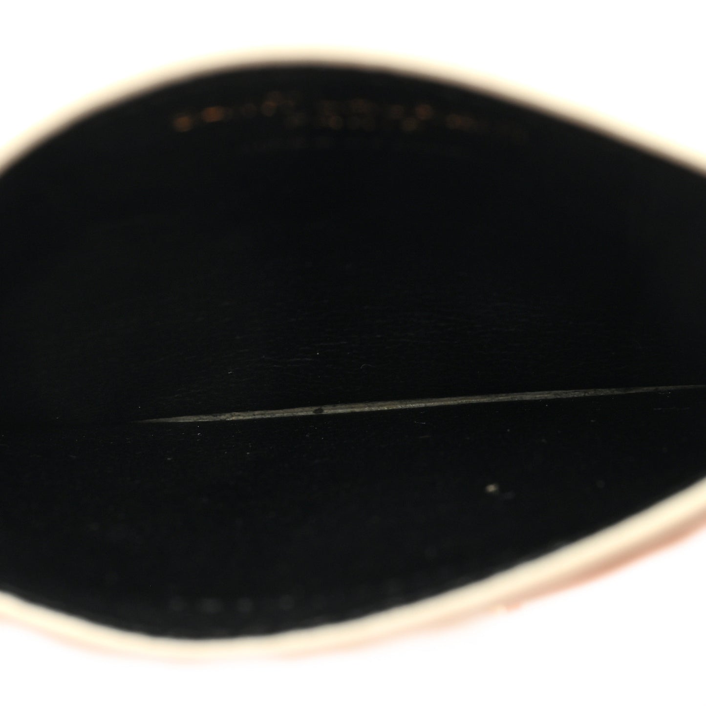 Grain De Poudre Matelasse Chevron Monogram Credit Card Case Crema Soft