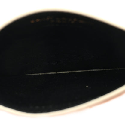 Saint Laurent Grain De Poudre Matelasse Chevron Monogram Credit Card Case Crema Soft 5 of 6