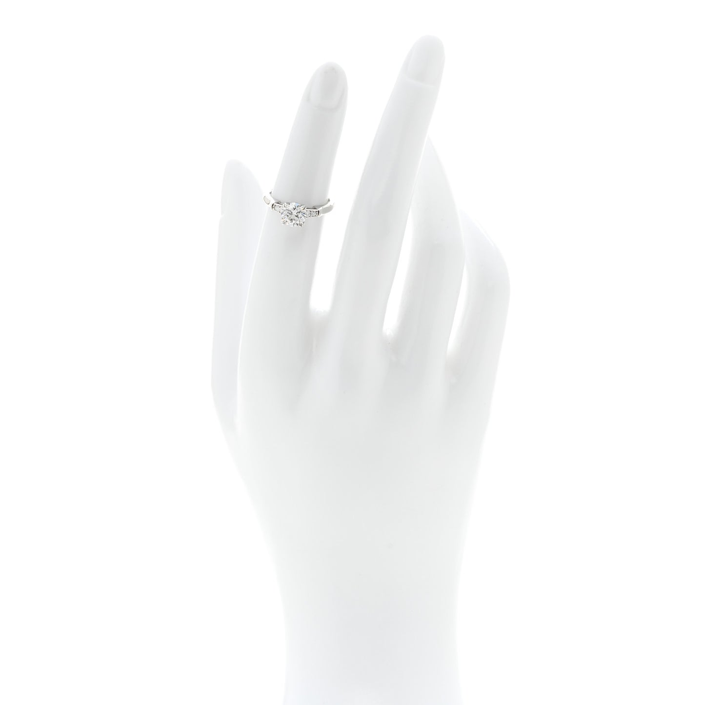 Platinum Diamond .91ct Round Brilliant Cut Engagement Ring 47 4