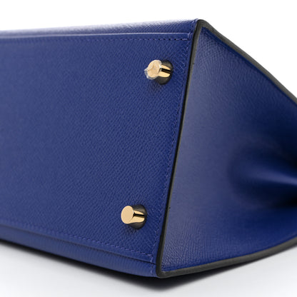 Hermes Epsom Kelly Sellier 28 Bleu Electrique 10 of 11