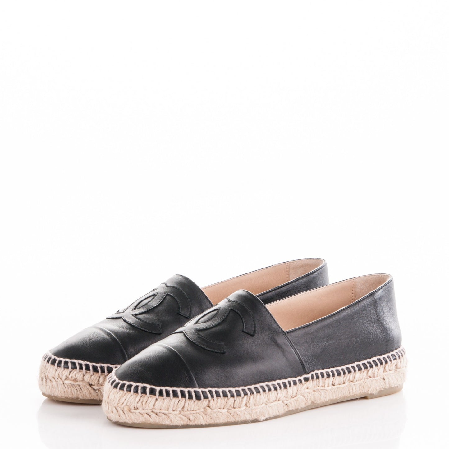 Lambskin CC Espadrilles 37 Black