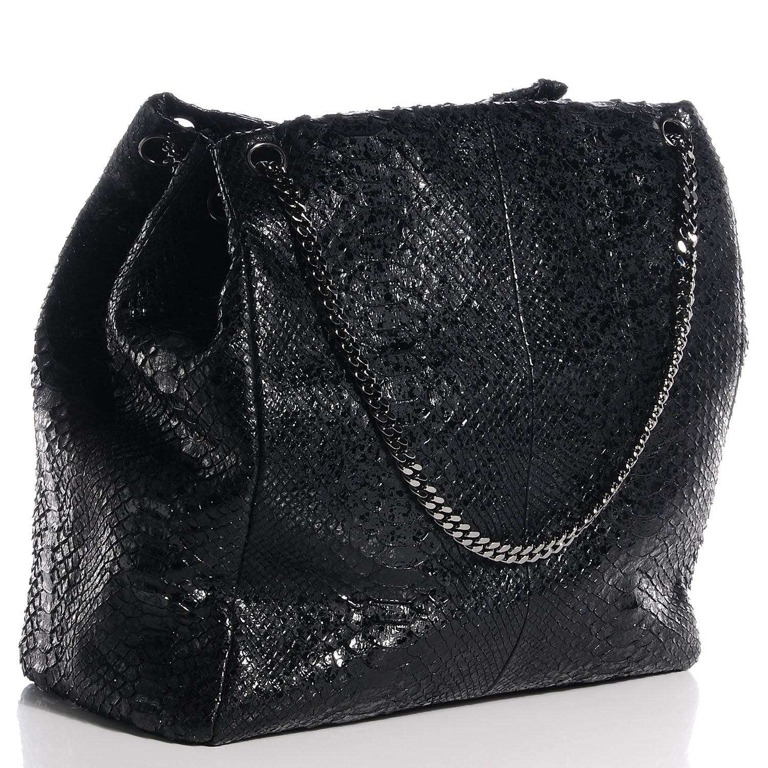 Chanel Python Large Tote Black 3 of 7