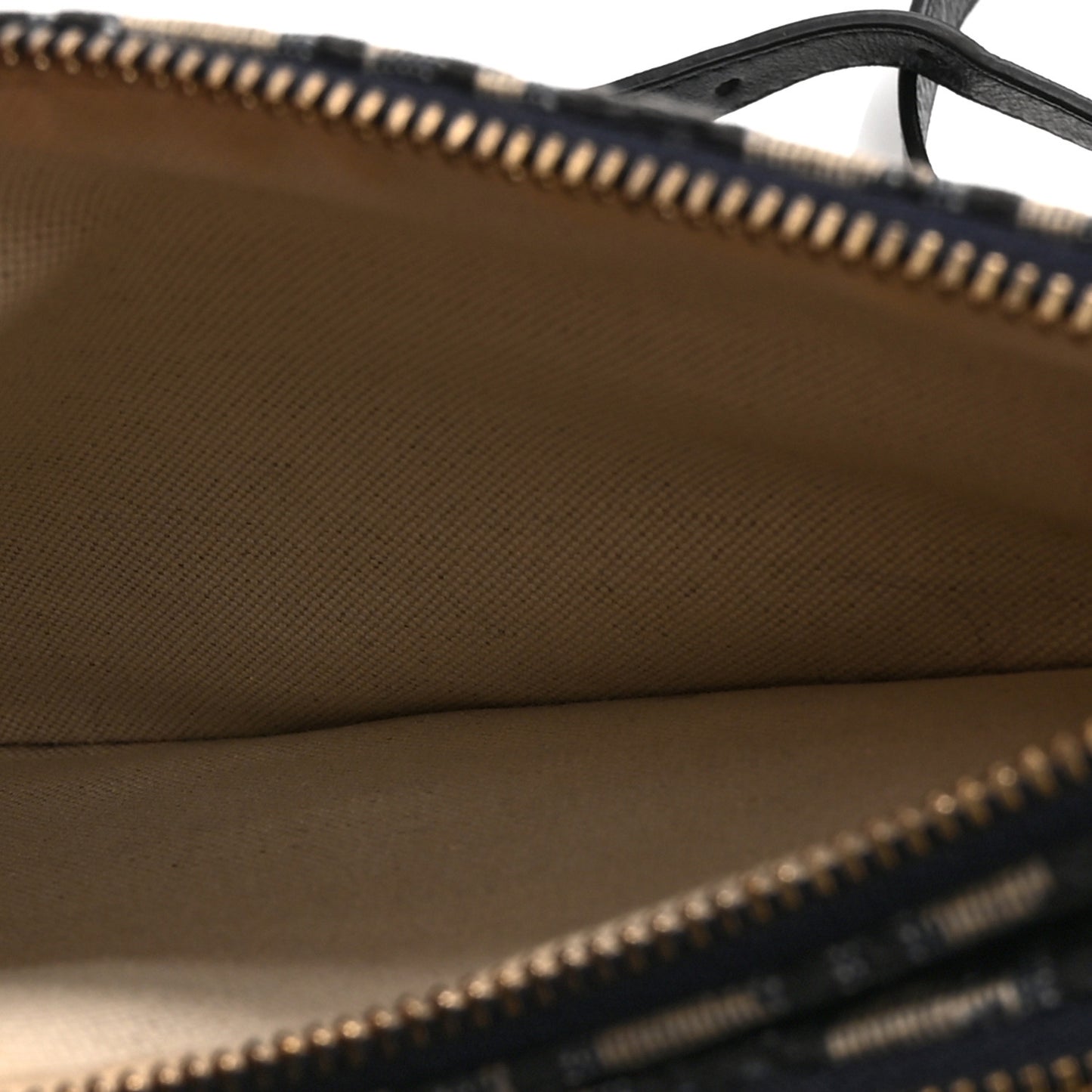 Oblique Saddle Pouch With Strap Navy Blue