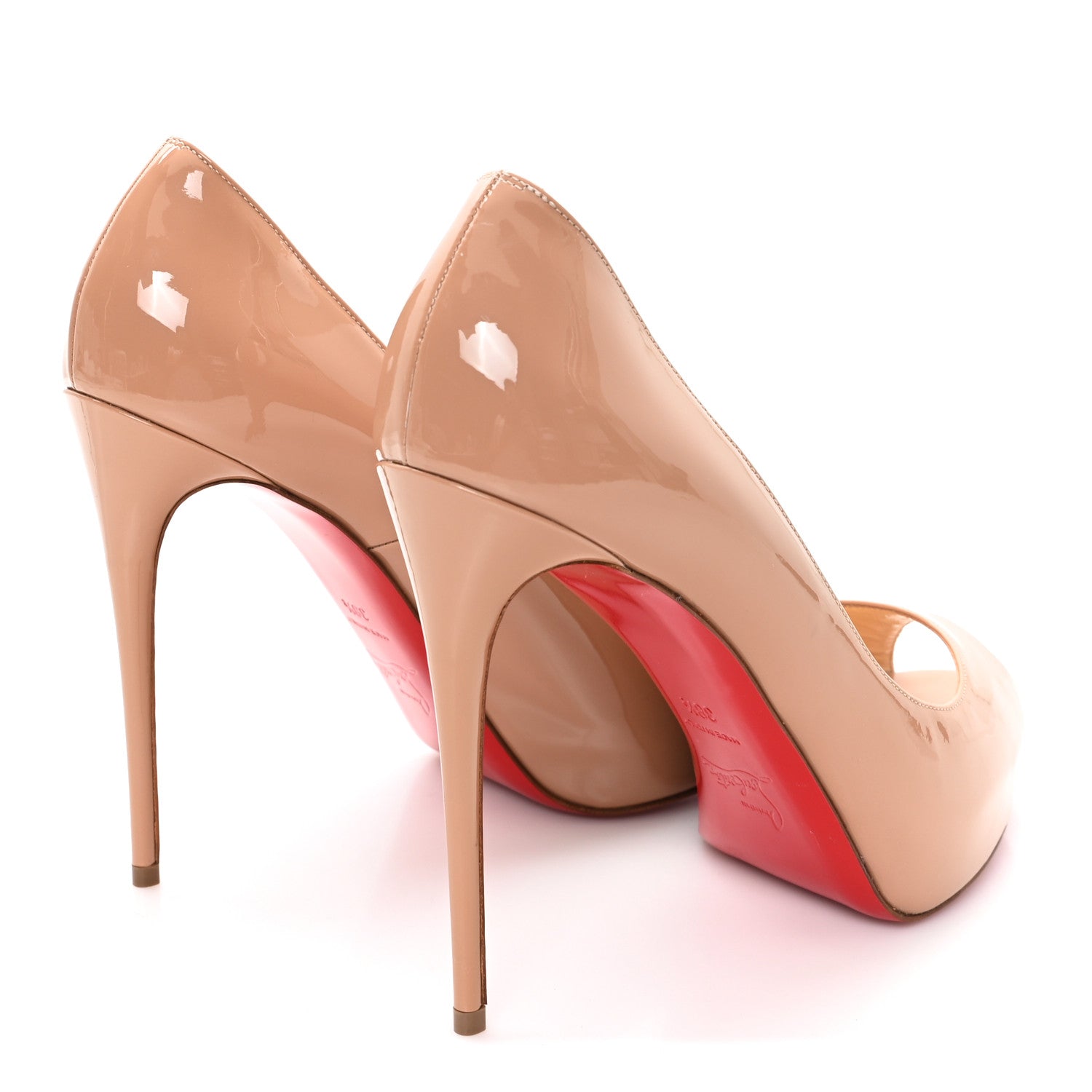 Christian Louboutin Patent New Very Prive 120 Pumps 38.5 Nude 5 of 9