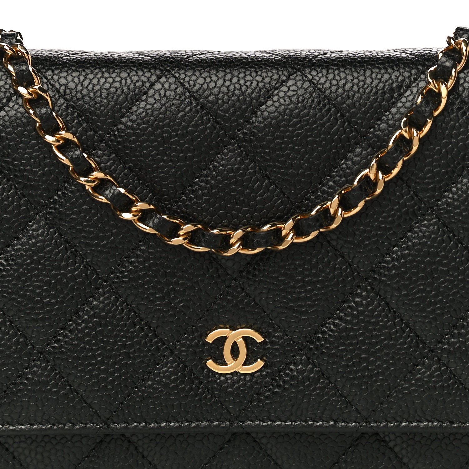Chanel Caviar Quilted Wallet On Chain WOC Black 10 of 12