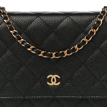 Chanel Caviar Quilted Wallet On Chain WOC Black 10 of 12