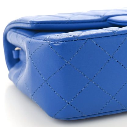 Chanel Lambskin Quilted Mini Rectangular Flap Blue 9 of 11