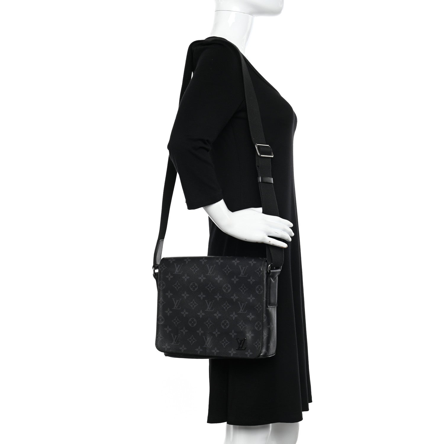Louis Vuitton Monogram Eclipse District PM Black 2 of 18